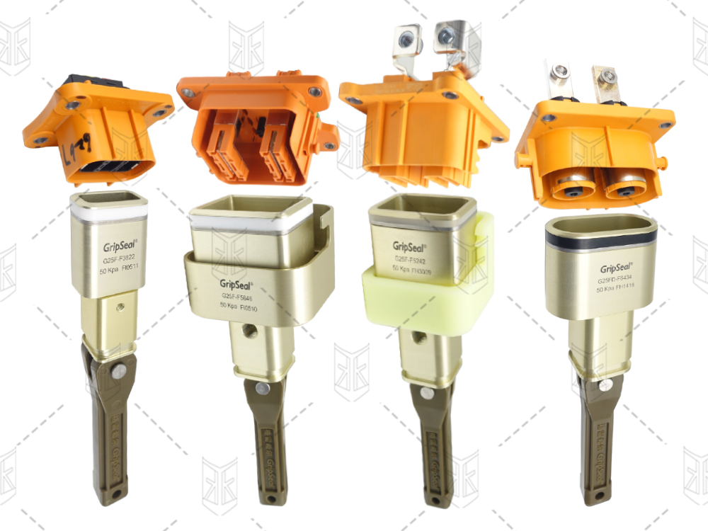 格雷希爾G25F系列密封測試接頭，用于新能源電池包電氣接插件的封堵與連接