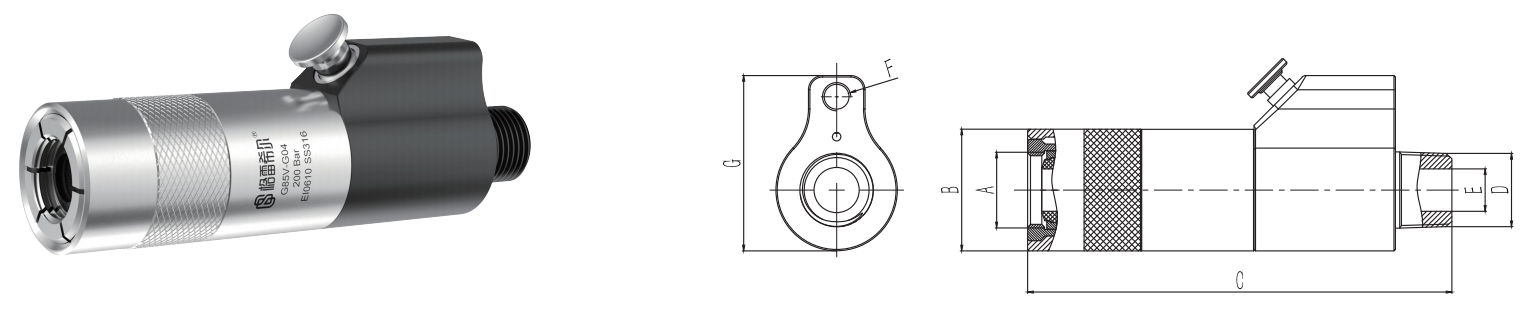 格雷希爾G85V系列熱水器專用外螺紋密封測試接頭的規(guī)格型號表